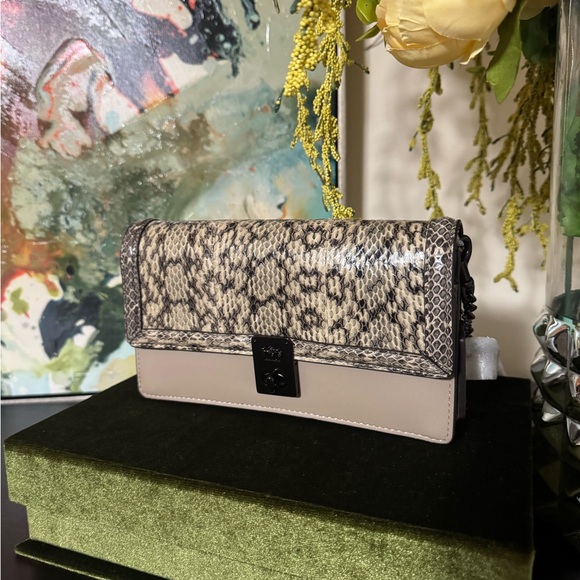 Coach Snake Print and Gray Crossbody Bag / NWT - Picture 10 of 10